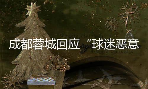 成都蓉城回应“球迷恶意涂鸦”:若系成都球迷所为 将绝不姑息